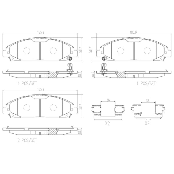 Balatas De Freno Delantera Para Ford Mustang 2015-2020