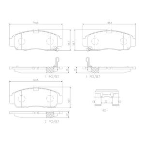 Balatas De Freno Delantera Para Acura Tl 1999-2008