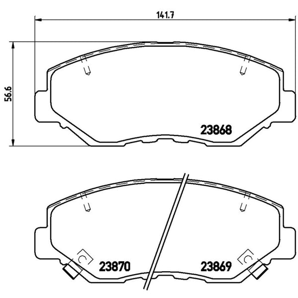 Balatas De Freno Delantera Para Honda Accord 2003-2017