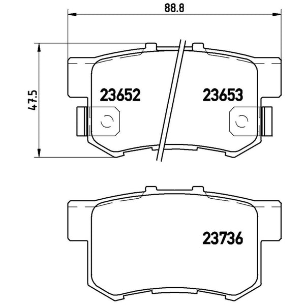 Balatas De Freno Trasera Para Acura Tl 1999-2008