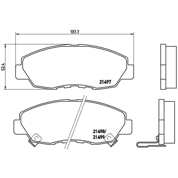 Balatas De Freno Delantera Para Honda Accord 1993-2002