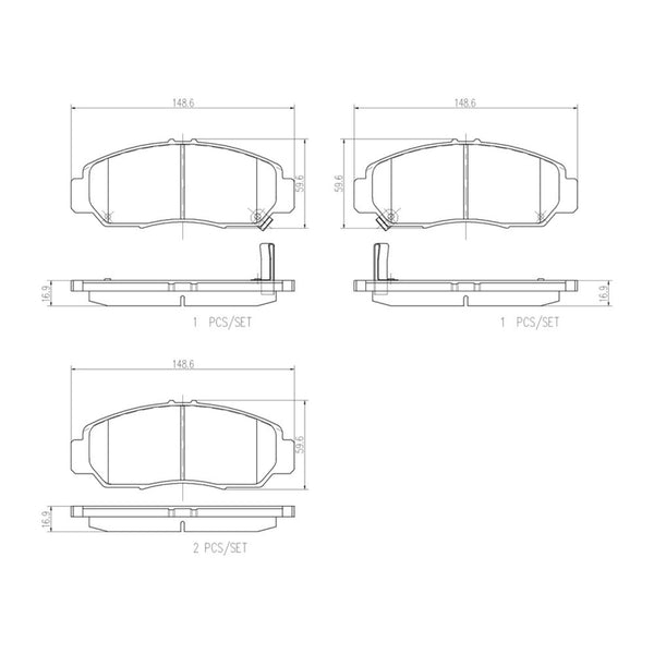 Balatas De Freno Delantera Para Honda Accord 2003-2007