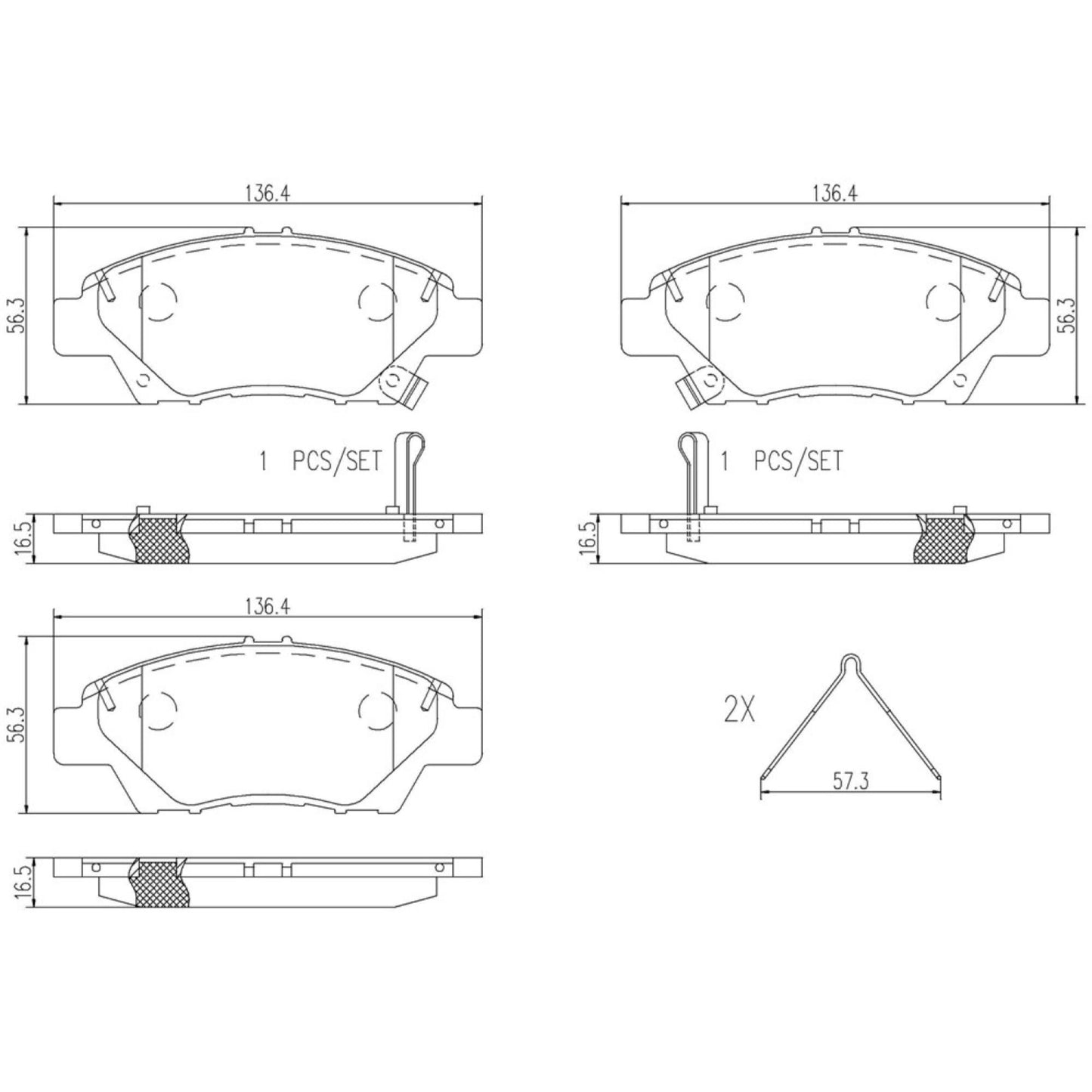 Balatas De Freno Delantera Para Honda Fit 2009-2020