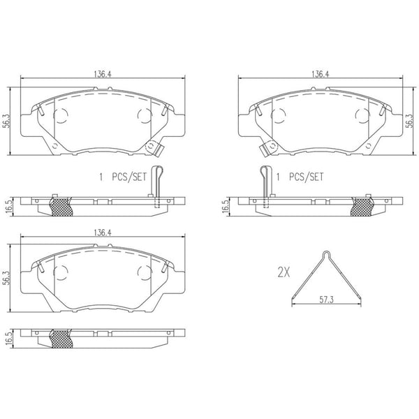 Balatas De Freno Delantera Para Honda Fit 2009-2020