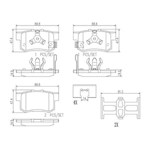 Balatas De Freno Trasera Para Honda Cr-V 2005-2011