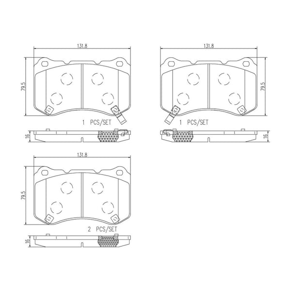 Balatas De Freno Delantera Para Acura Tl 2004-2008