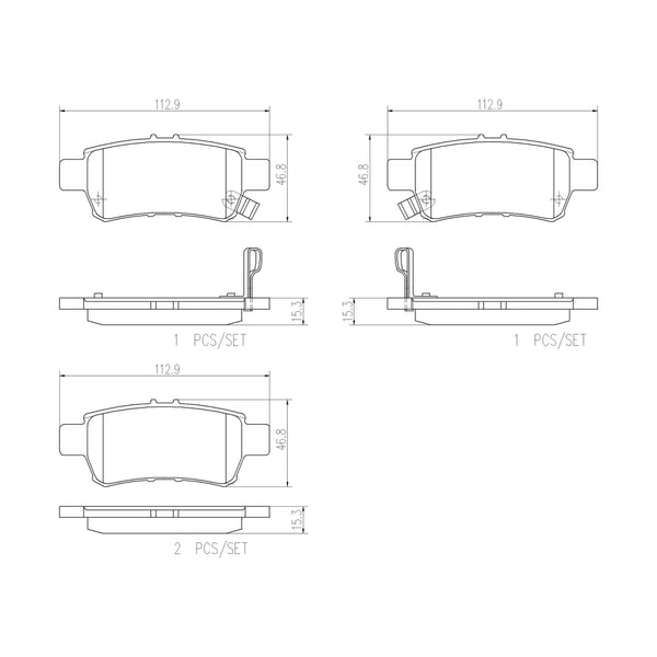 Balatas De Freno Trasera Para Honda Odyssey 2005-2010