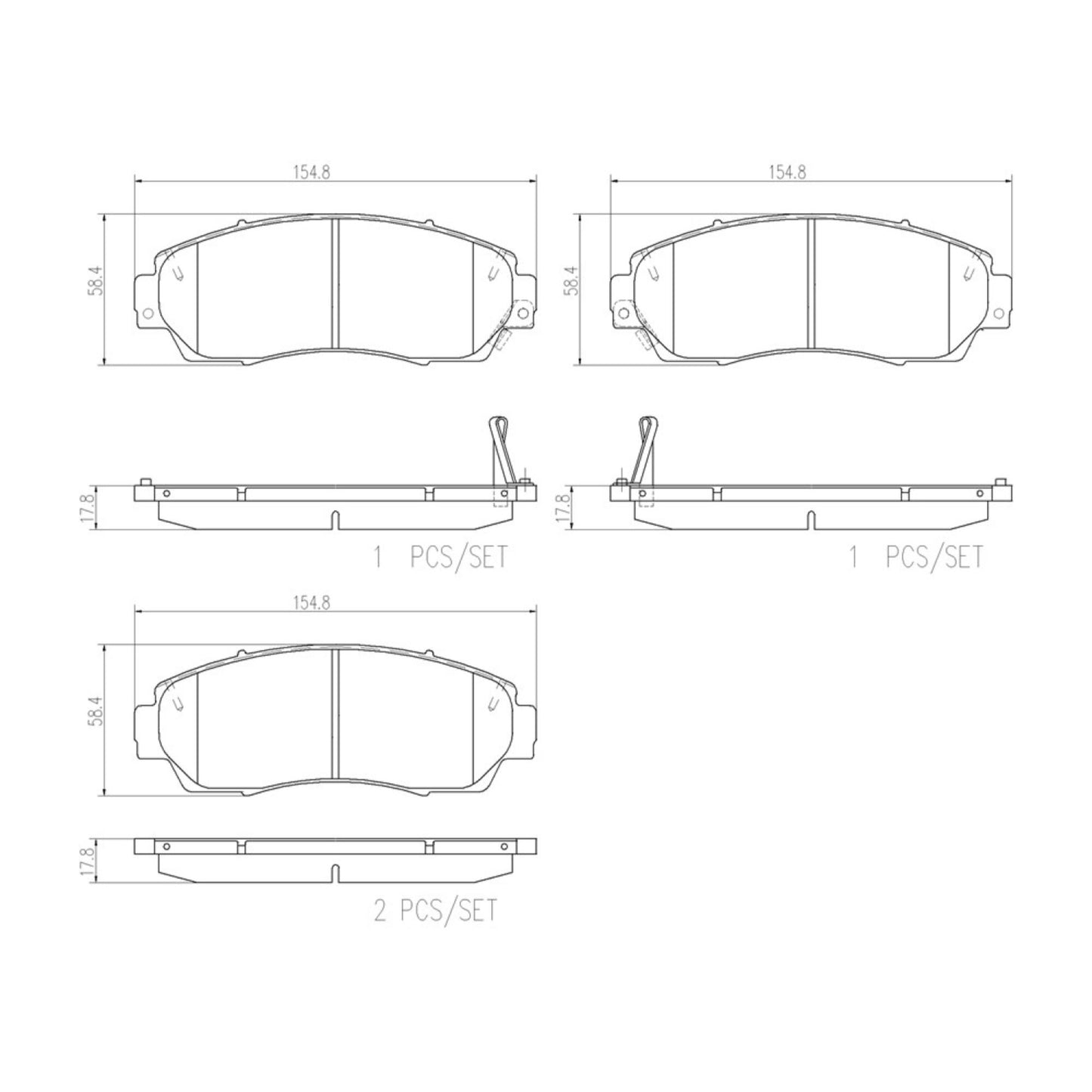 Balatas De Freno Delantera Para Honda Odyssey 2005-2017