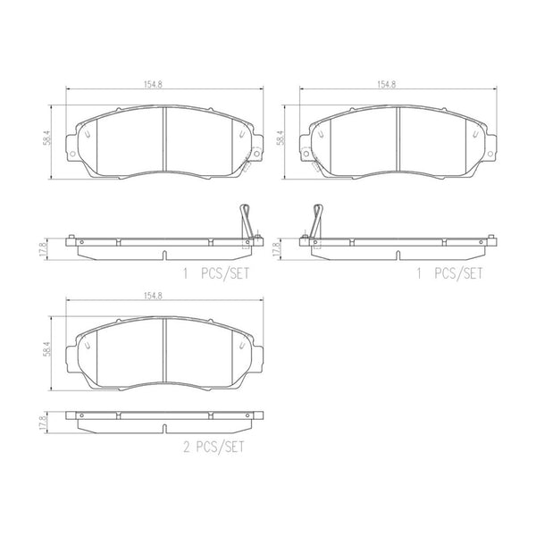 Balatas De Freno Delantera Para Honda Odyssey 2005-2017