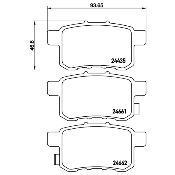 Balatas De Freno Trasera Para Honda Accord 2008-2017