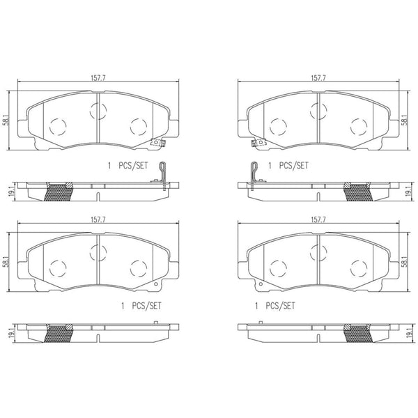 Balatas De Freno Delantera Para Honda Ridgeline 2006-2007