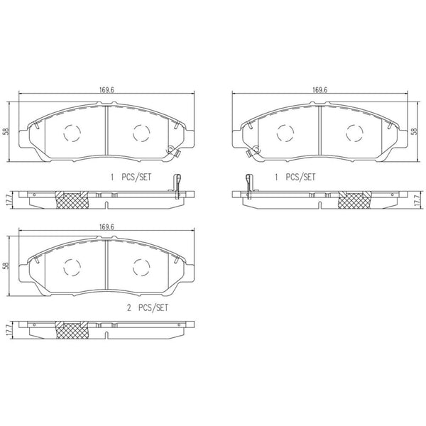 Balatas De Freno Delantera Para Honda Pilot 2009-2015