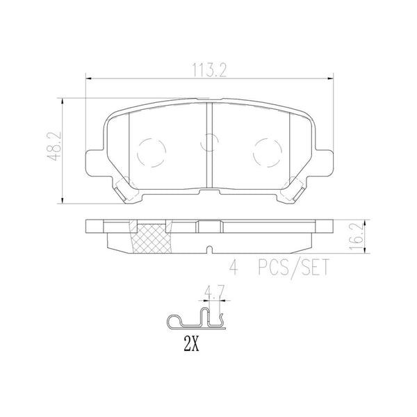 Balatas De Freno Trasera Para Acura Mdx 2007-2013