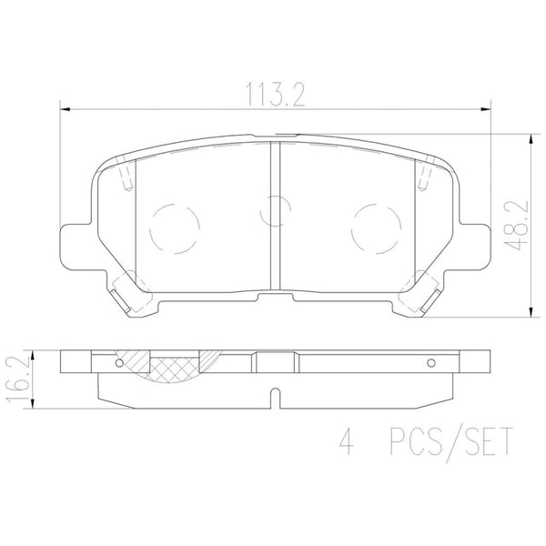Balatas De Freno Trasera Para Honda Pilot 2012-2015