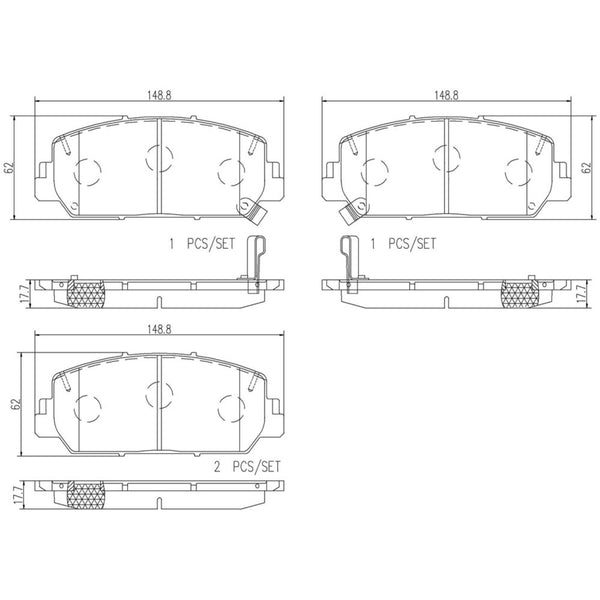 Balatas De Freno Delantera Para Acura Rdx 2013-2018