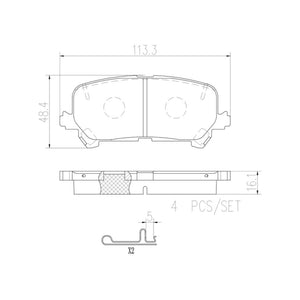 Balatas De Freno Trasera Para Acura Mdx 2014-2016
