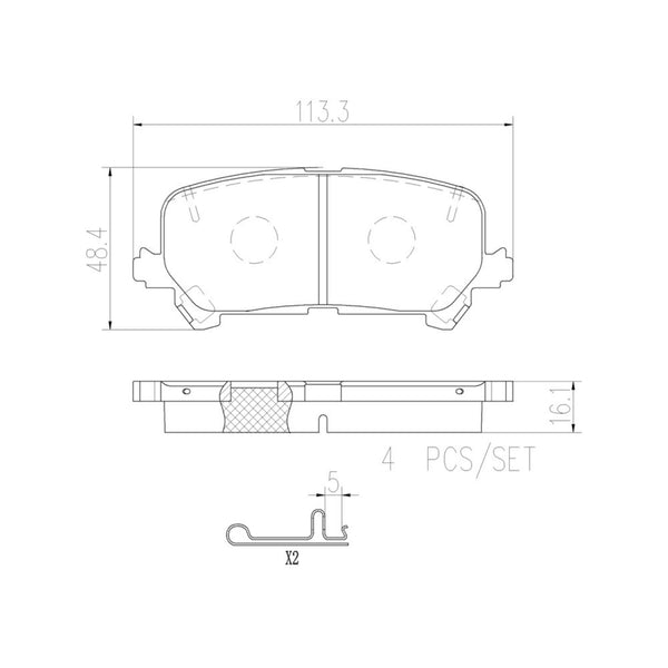 Balatas De Freno Trasera Para Acura Mdx 2014-2016