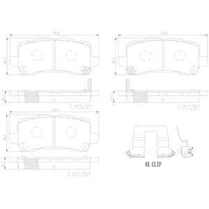 Balatas De Freno Trasera Para Acura Mdx 2017-2020