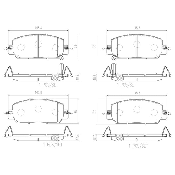 Balatas De Freno Delantera Para Honda Cr-V 2017-2021