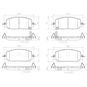 Balatas De Freno Delantera Para Honda Cr-V 2017-2021