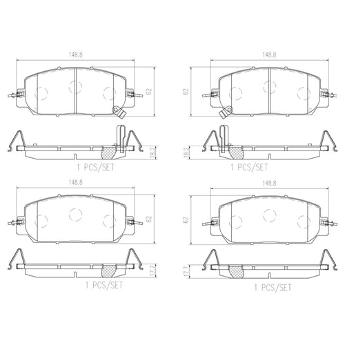 Balatas De Freno Delantera Para Honda Cr-V 2017-2021