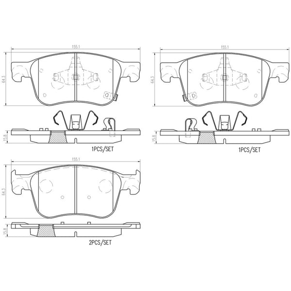 Balatas De Freno Delantera Para Honda Accord 2018-2020