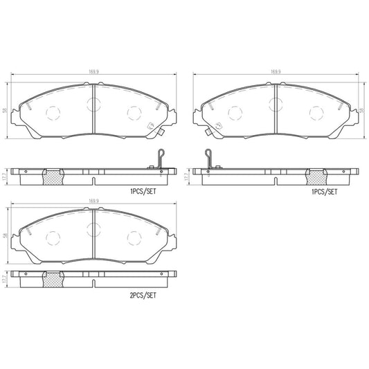 Balatas De Freno Delantera Para Acura Mdx 2014-2020