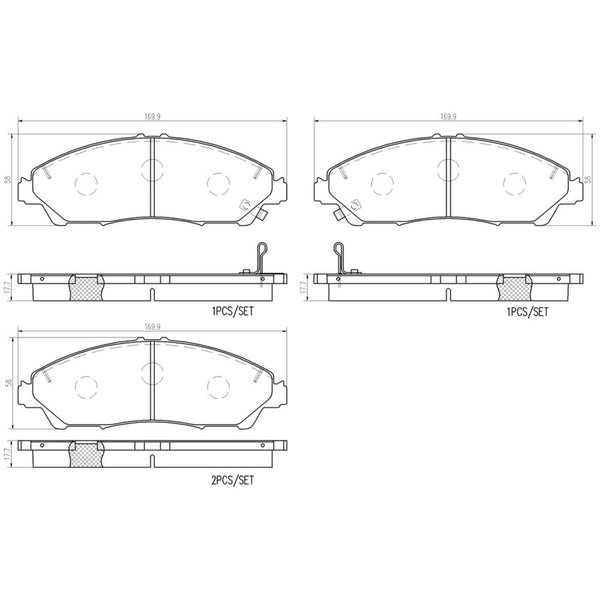 Balatas De Freno Delantera Para Acura Mdx 2014-2020