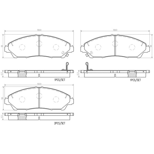 Balatas De Freno Delantera Para Acura Mdx 2014-2020