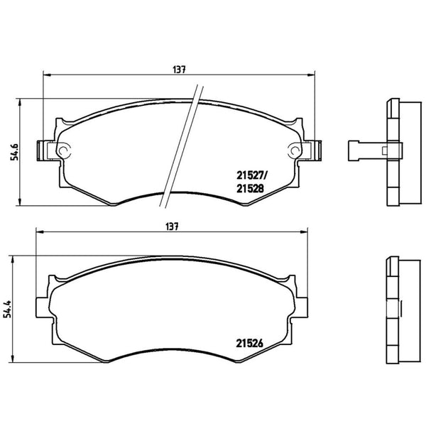 Balatas De Freno Delantera Para Nissan Sentra 2000-2006