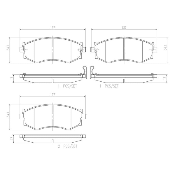 Balatas De Freno Delantera Para Nissan Sentra 2000-2006