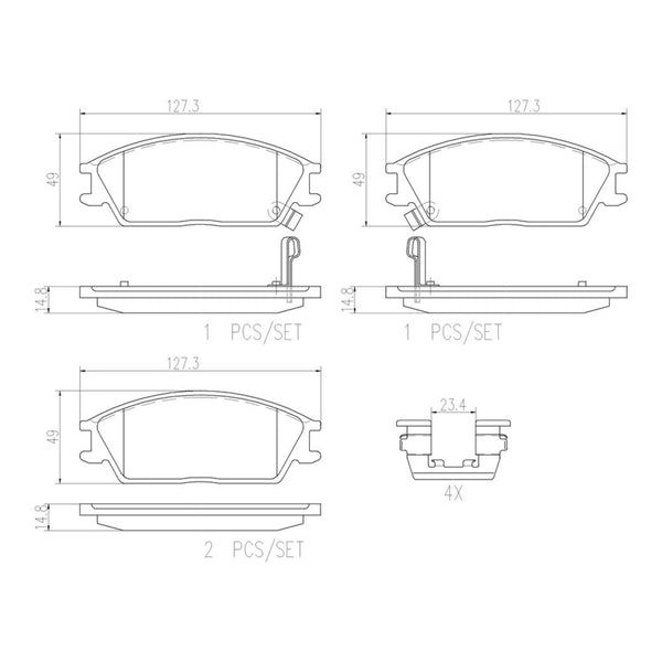 Balatas De Freno Delantera Para Dodge Verna 2004-2006