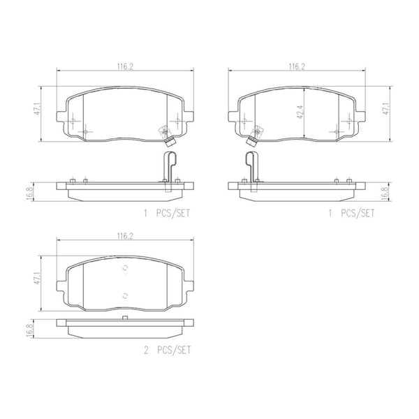 Balatas De Freno Delantera Para Dodge I10 2012-2014