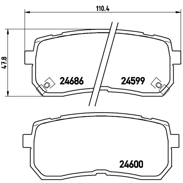 Balatas De Freno Trasera Para Hyundai Veracruz 2007-2010