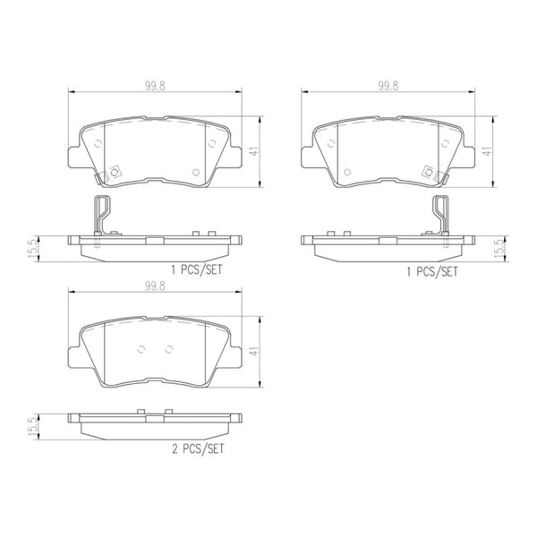 Balatas De Freno Trasera Para Hyundai Elantra 2010-2020