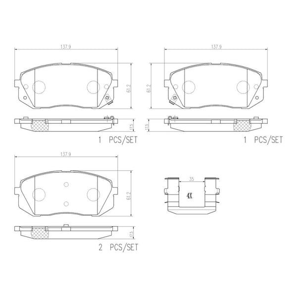 Balatas De Freno Delantera Para Kia Sportage 2016-2016