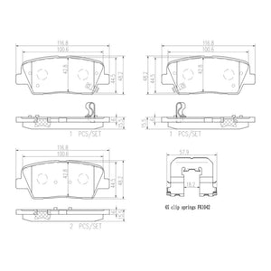 Balatas De Freno Trasera Para Kia Sedona 2006-2014