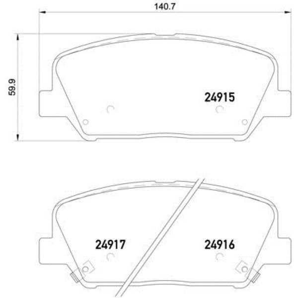 Balatas De Freno Delantera Para Kia Forte 2016-2018