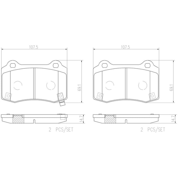 Balatas De Freno Trasera Para Jeep Grand Cherokee 2012-2021
