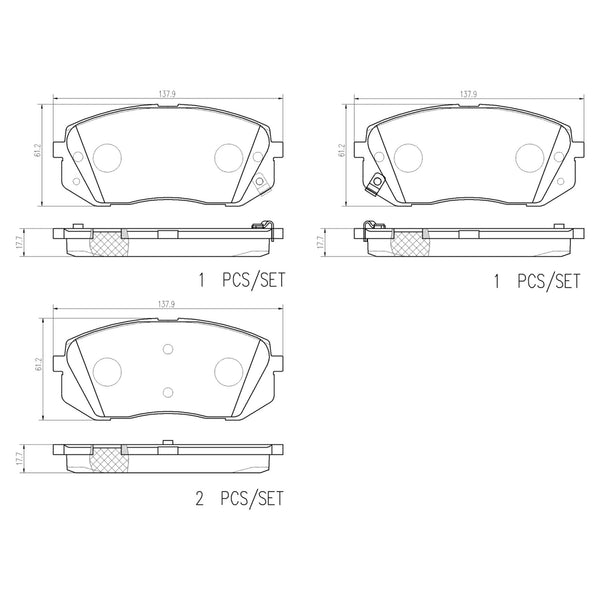 Balatas De Freno Delantera Para Kia Soul 2017-2019