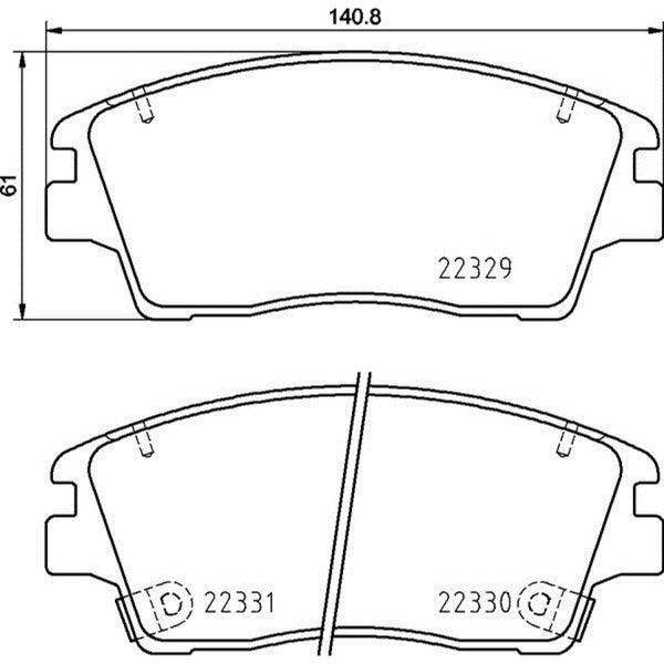 Balatas De Freno Delantera Para Hyundai Tucson 2016-2019