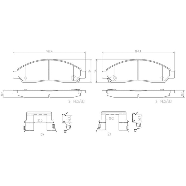 Balatas De Freno Delantera Para Gmc Canyon 2004-2007