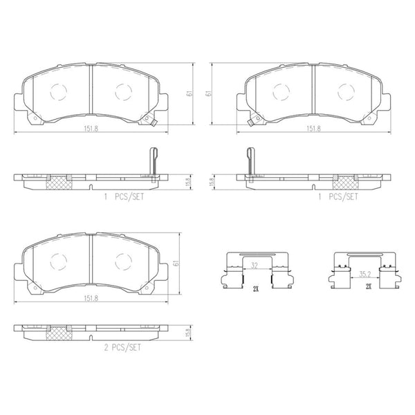 Balatas De Freno Delantera Para Chevrolet Colorado 2014-2016