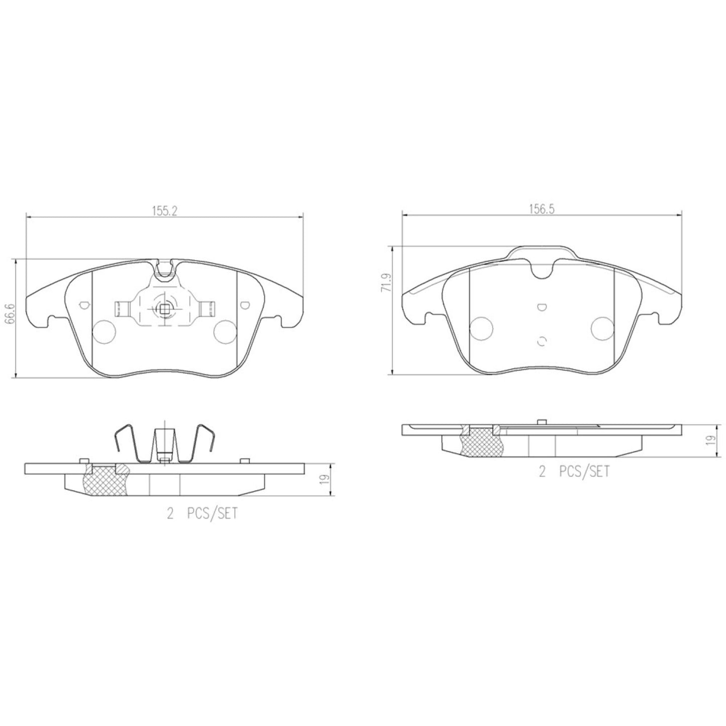 Balatas De Freno Delantera Para Jaguar Xj8 2006-2009