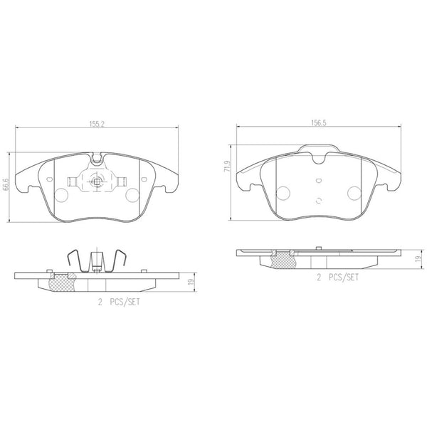 Balatas De Freno Delantera Para Jaguar Xj8 2006-2009