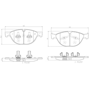 Balatas De Freno Delantera Para Jaguar Xj 2011-2012