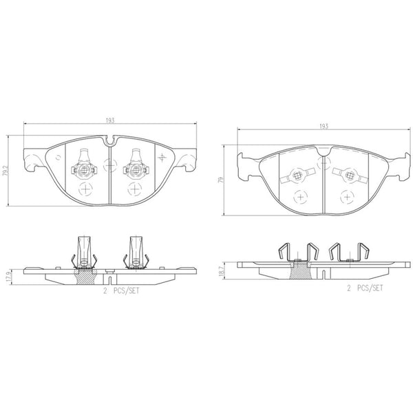 Balatas De Freno Delantera Para Jaguar Xj 2011-2012