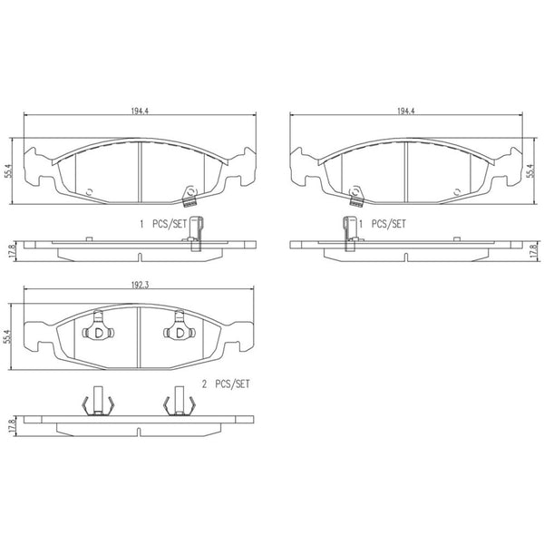 Balatas De Freno Delantera Para Jeep Grand Cherokee 1999-2002