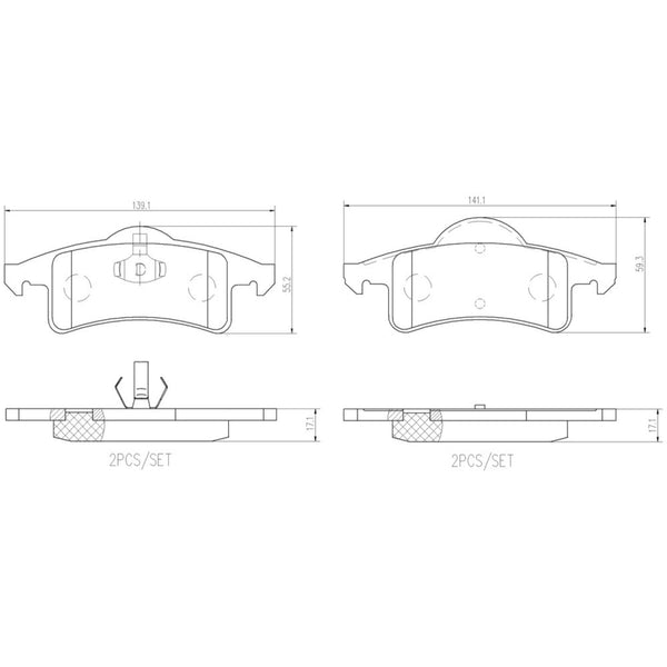 Balatas De Freno Trasera Para Jeep Grand Cherokee 1999-2004