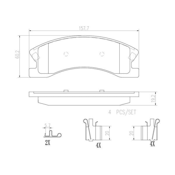 Balatas De Freno Delantera Para Jeep Grand Cherokee 1999-2004